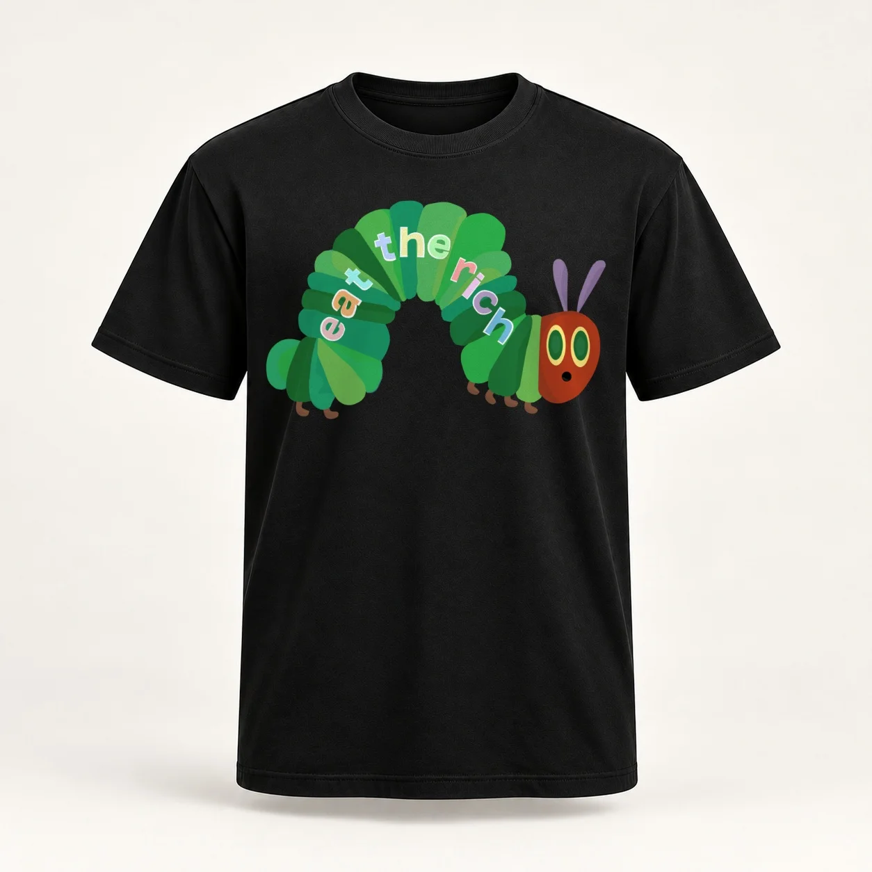 Eat The Rich Hungry Caterpillar Women T-Shirt tops kawaii clothes Aesthetic clothing workout shirts for Women