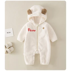 Maßge schneiderte Herbst und Winter Baby Jumps uit personal isierte bestickte Kletter anzug Baby Jumps uit Kapuze Outdoor Wear