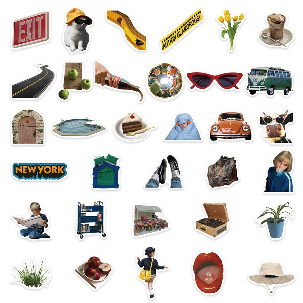63 قطعة من ملصقات الطراز الأوروبية والأمريكية العتيقة - شارات زخرفية مقاومة للماء لتسجيل أجهزة الكمبيوتر المحمولة ومتجر YourLife #4