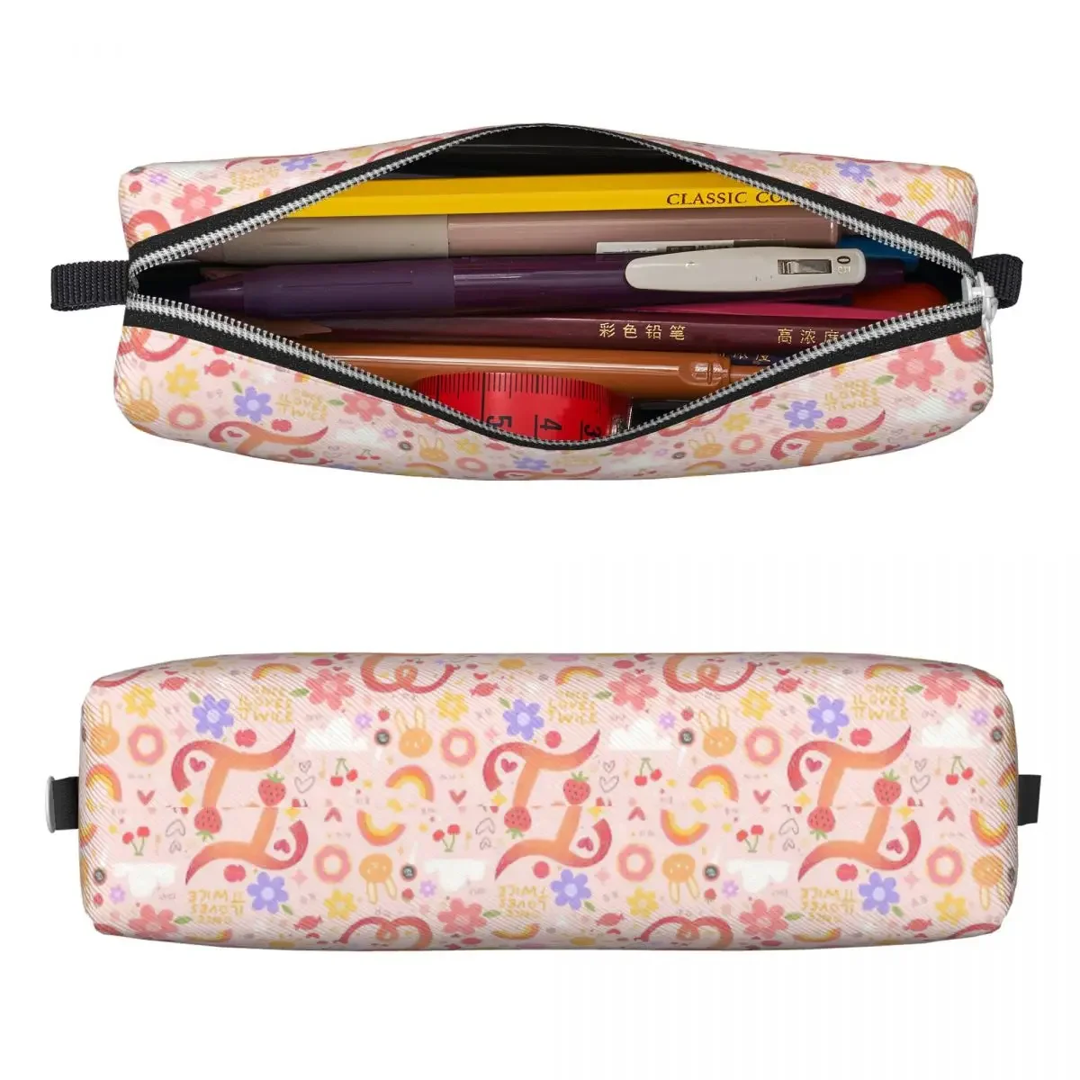 Pattern Pencil Case Fashion Kpop Korean Pen Bags for Student Large Storage Students School Gifts  Pouch