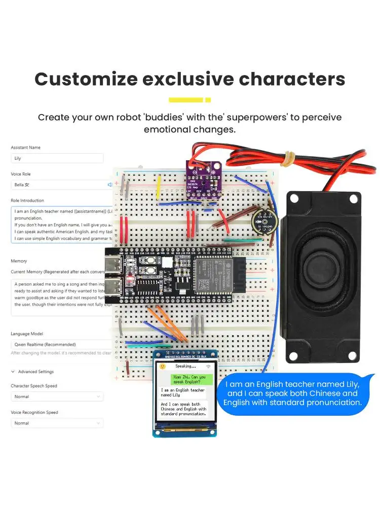 Kidsbits 1.54-calowy OLED ESP32-S3 Xiao Zhi AI Voice Interact Chatbot DIY Elektroniczny Zestaw Baza na Arduino ESP32 Programowanie STEM — zdjęcie produktu 7