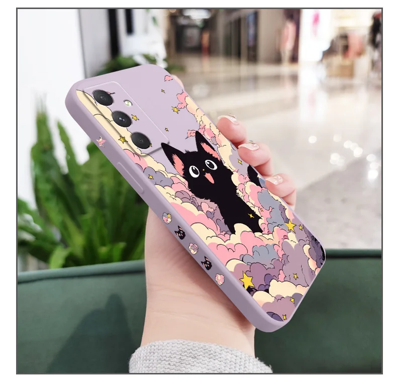 Wolke Bunte Katze Telefon Fall Für Samsung Galaxy A17 A56 A55 A35 A25 A15 A05 A05S A54 A34 A24 A14 A04 A04S A04E 4G 5G Abdeckung – Detail 9