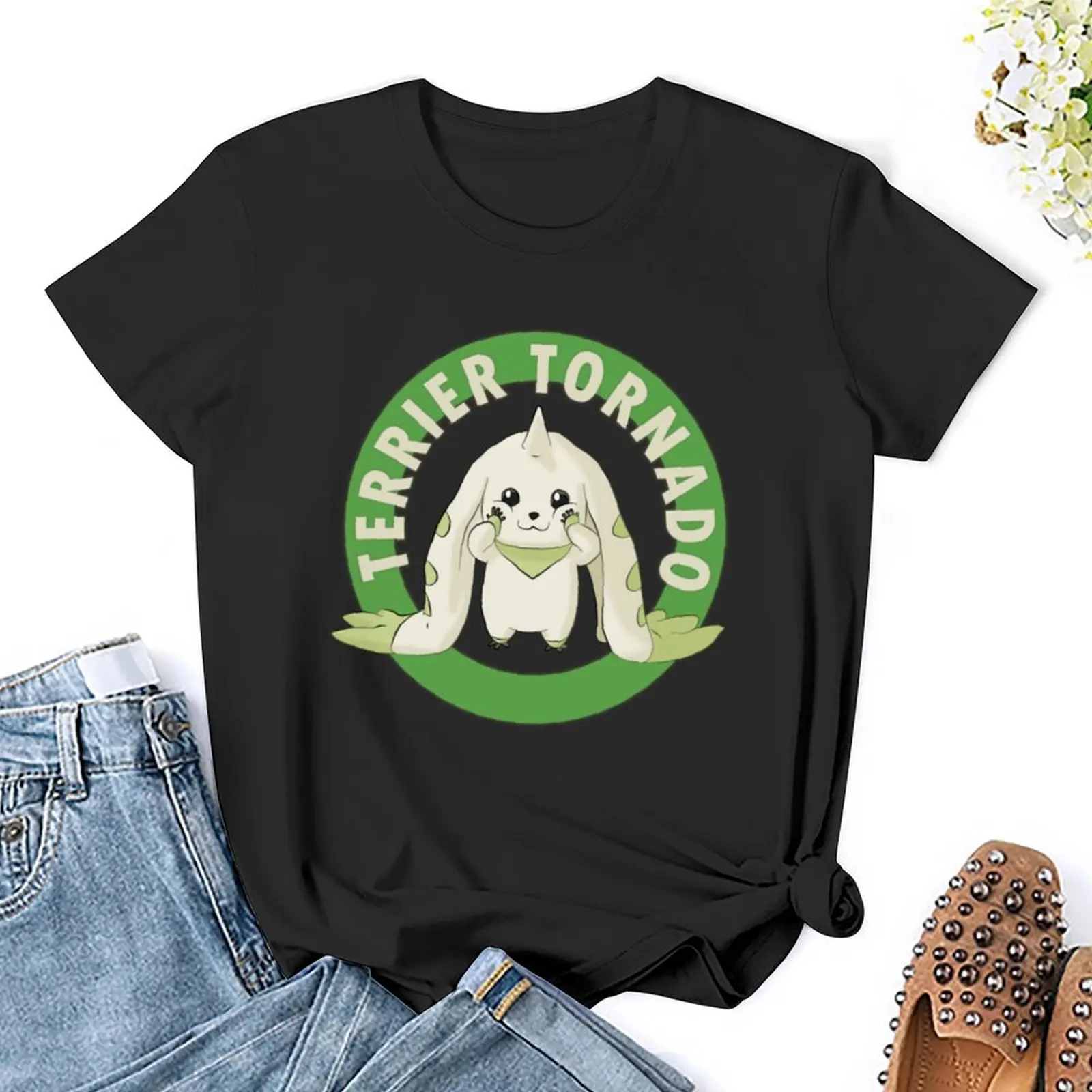 Terrier Tornado t-shirt plus size top lady clothes top t shirt dress Women