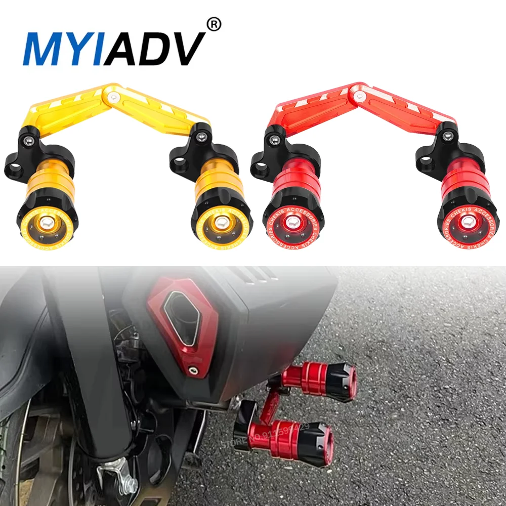 

For BMW C400GT C400X Motorcycle Exhaust Pipe Anti-Fall Stick Reversing Protector For Honda PCX 125 150 160 For Forza 300 350