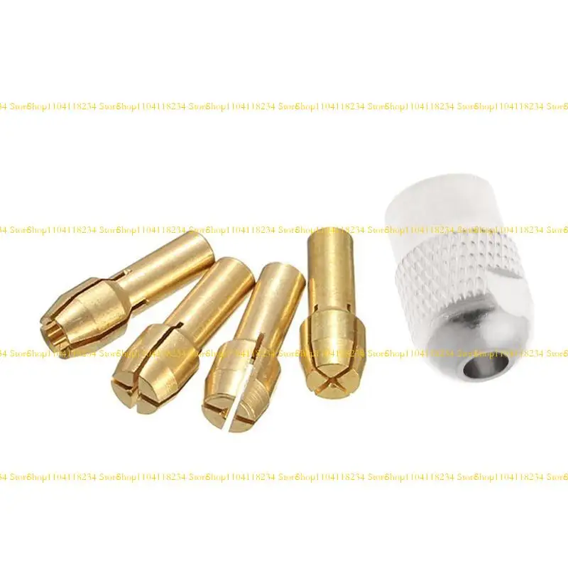 P9FB 10pcs per trapano in ottone Chuck Collet Bits per strumento rotante 0,5-3,2 mm 4,3 mm gambo