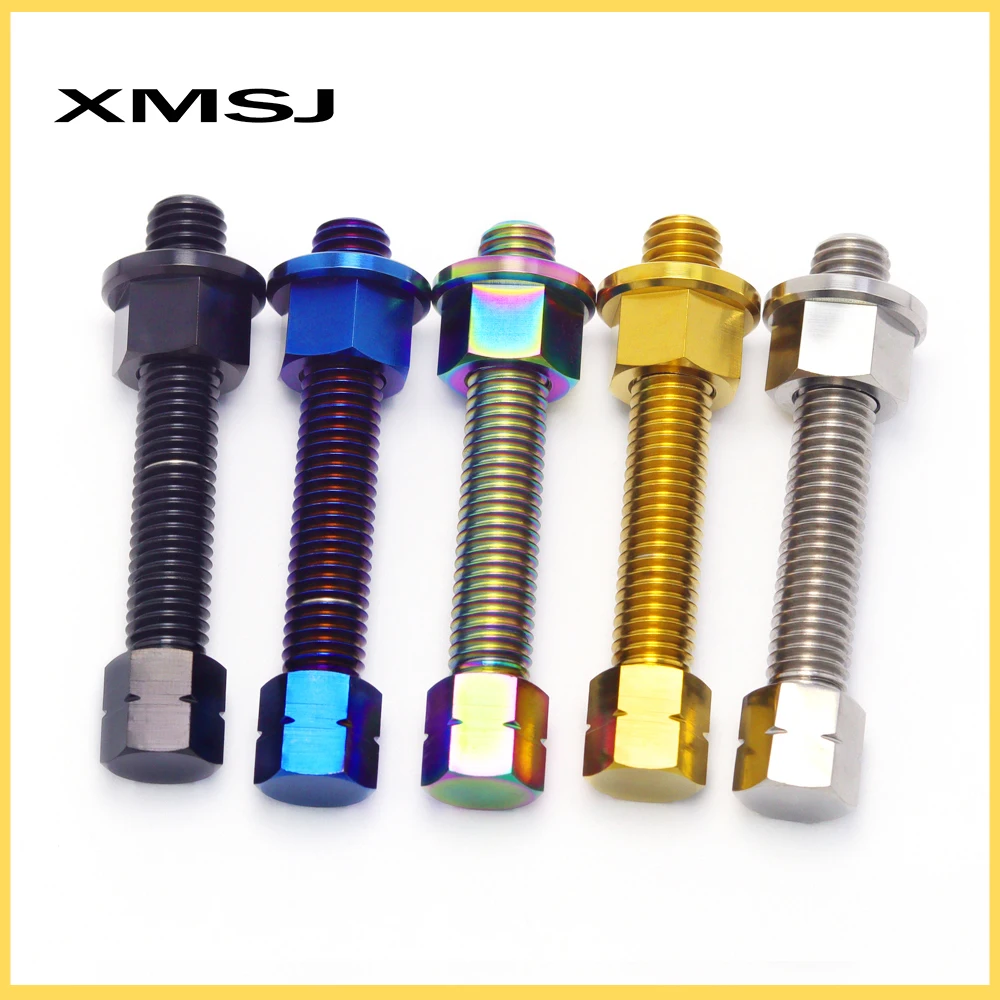 XMSJ Titanium Alloy Motocross Chain Adjuster Bolt Rear Axle M8 M10 Sprocket Locking Screws For KTM HONDA KAWASAKI SUZUKI YAMAHA