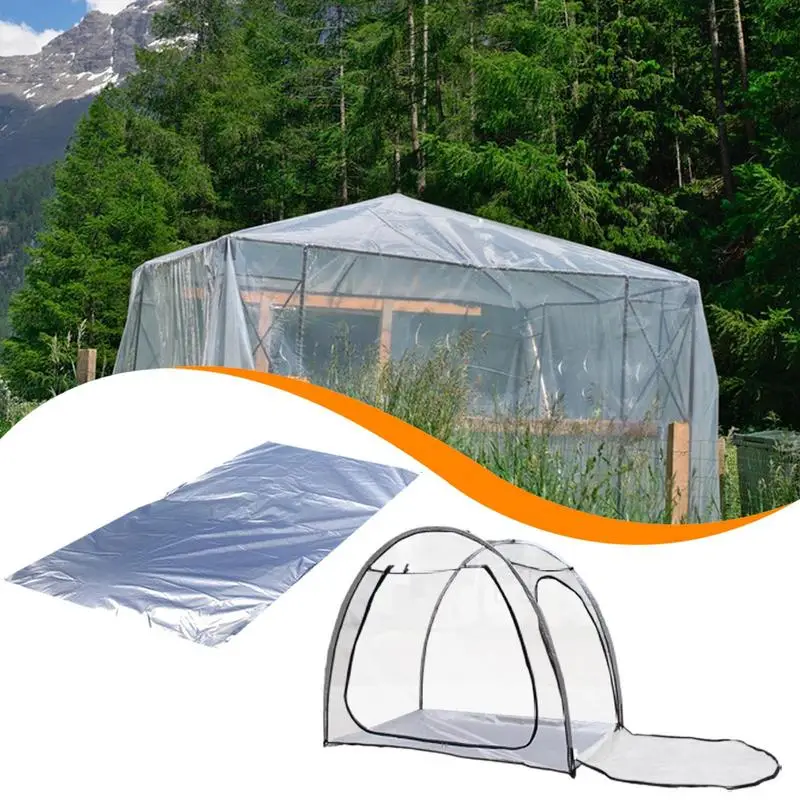 2 Doors plant  Greenhouses Transparent Outdoor Tent 360 Degree Panoramic Window Camping Screen House Cold Proof Spherical Tents