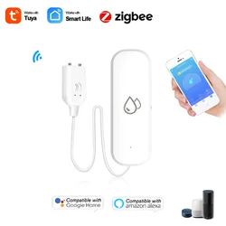 Tuya zigbee sensor de nível de água alarme de vazamento detector de vazamento de água app controle remoto segurança em casa inteligente vida inteligente app alarme