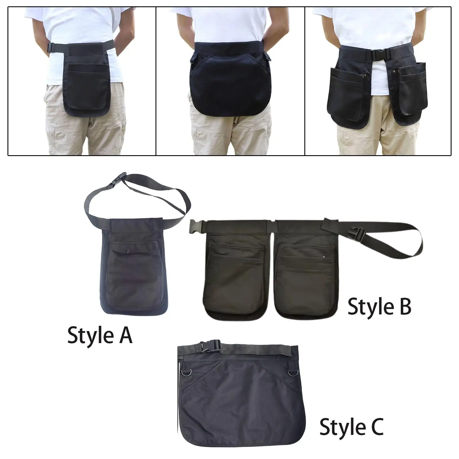 

Waist Bag Packs ,Outdoor Belt Bag Multi Pockets Fashion Hip Bag Buckle Closure