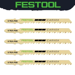 FESTOOL 204316 S 75/4 FSG/5 Curved Saw Blade Jigsaw Blade Universal Wood Cuts Linear Cuts Tool Accessories