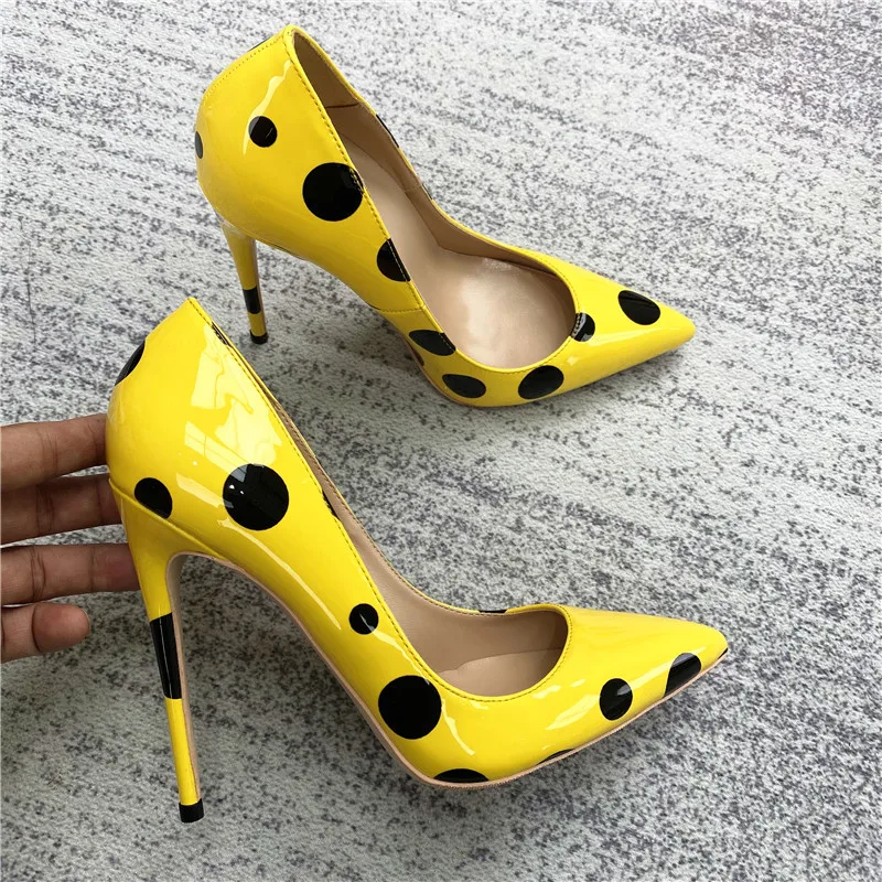 

Fashion Designer Women Shoes New Exquisite Polka Dot Pointed Tip High Heels for Woman Sexy Model Performance Shoes Zapatos Mujer