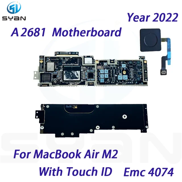 

Tested A2681 Logic Board M2 8G 16G 500G 1TB Ssd For Macbook Air M2 A2681 2022 Motherboard 820-02862