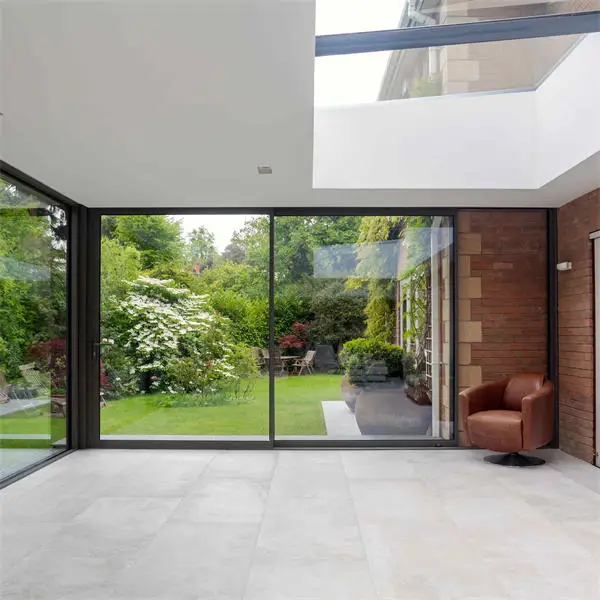 Modern Design Living Room Aluminum Sliding Glass Door UV Protection Sliding Doors Space Saving Design Household Partition Doors