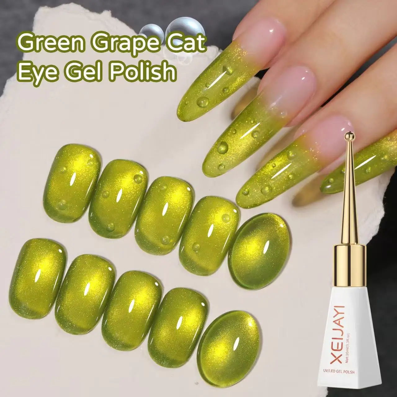 XEIJAYI 10Ml Occhi di Gatto Smalto Gel Gel Magnetico per Unghie Smalto Permanente per Unghie Uv Glitter Smalto Gel Smalto con Scintille