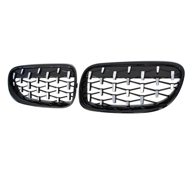 Black Chrome front kidney grill for BMW 3 Series E92  10-13 diamond grille