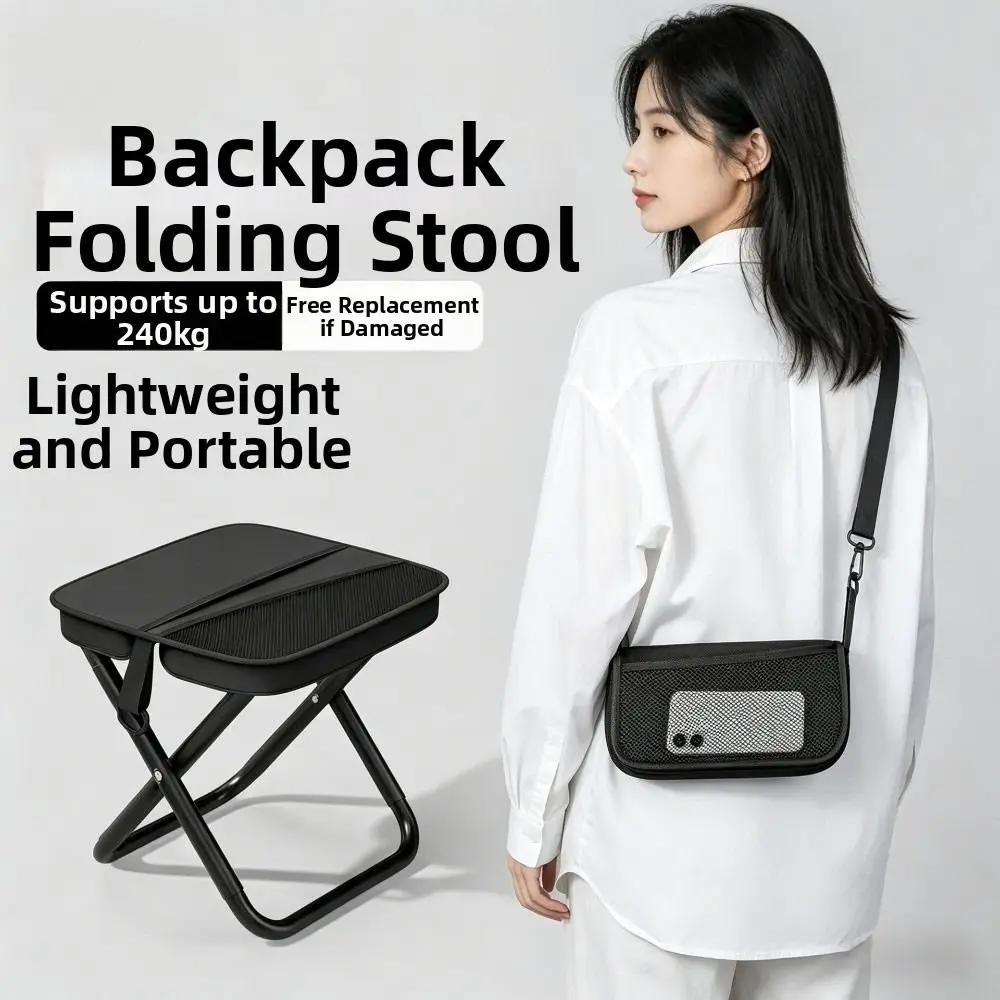Foldable Camping Seat Stool Easy Carry Lightweight Mini Stool Bag Waterproof High Load-Bearing Compact Travel Stool Outdoor Use