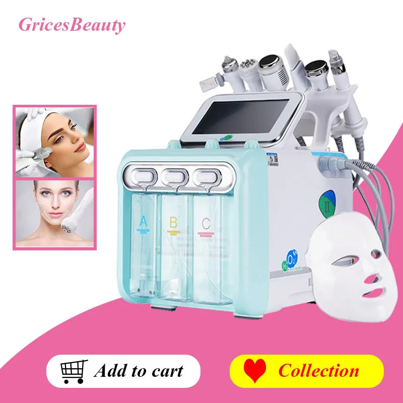 

New 7 In 1 Machine Mask Spa Faical Machine Dropshipping Hydro Water Oxygen Jet Peel Machine Hydro Dermabrasion