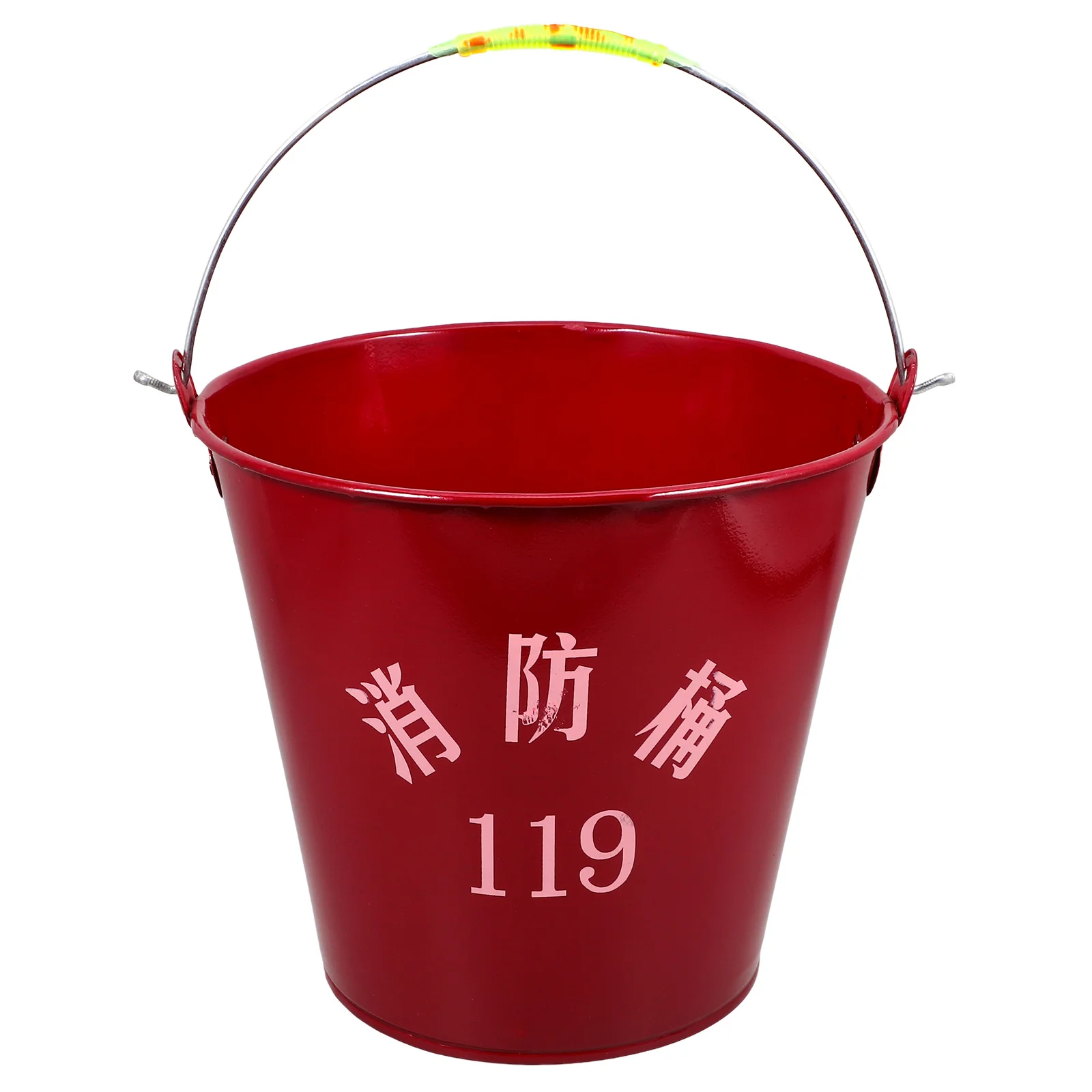 火災緊急用砂バケツ 鉄製 コンパクト 軽量 ポータブル ユーティリティペール 金属製収納バケツ 消火用