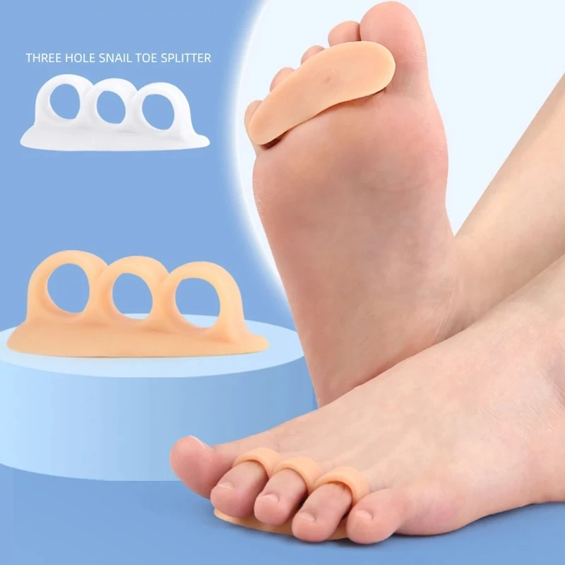 2Pcs Toe Separator Hallux Valgus Silicone Corrector Foot Care  Bunion Straightener Pedicure