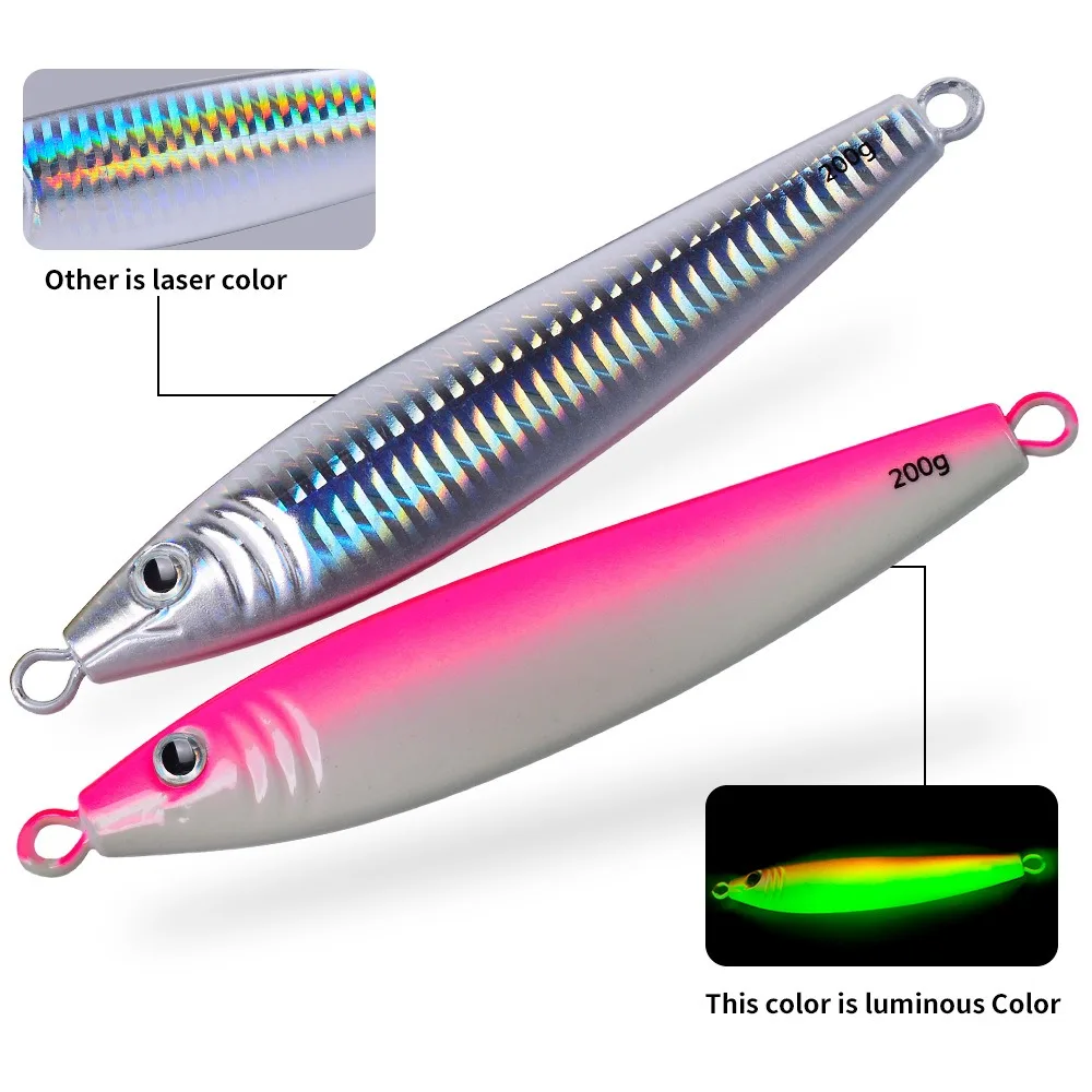 1 قطعة الرصاص الأسماك بطيئة تهزهز إغراء عيون ثلاثية الأبعاد سريع غرق المياه المالحة المعادن تهزهز الطعم لقارب الصيد الماكريل طويلة الصب أعماق البحار #6