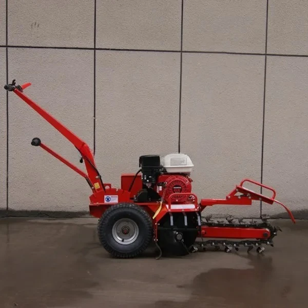 7hp  Engine Digging Trencher Portable Trench Digger Small Chainsaw Trencher Machine for Agricultural Use