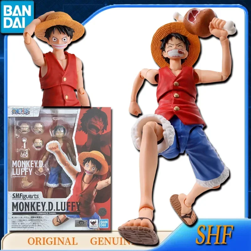 Bandai-Figurines d'action originales One Piece ShFiguarts Monkey D. Luffy, Romance Foster, Anime Toys, Assembly Model, Ornements