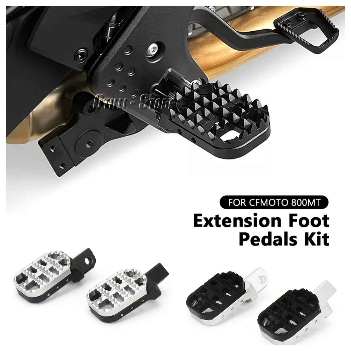 

Motorcycle Accessories CNC Aluminum Foot Peg For CFMOTO 800MT 800 MT 800Mt 800mt 4 Color Footpeg Footrest Durable Foot Pad Pedal