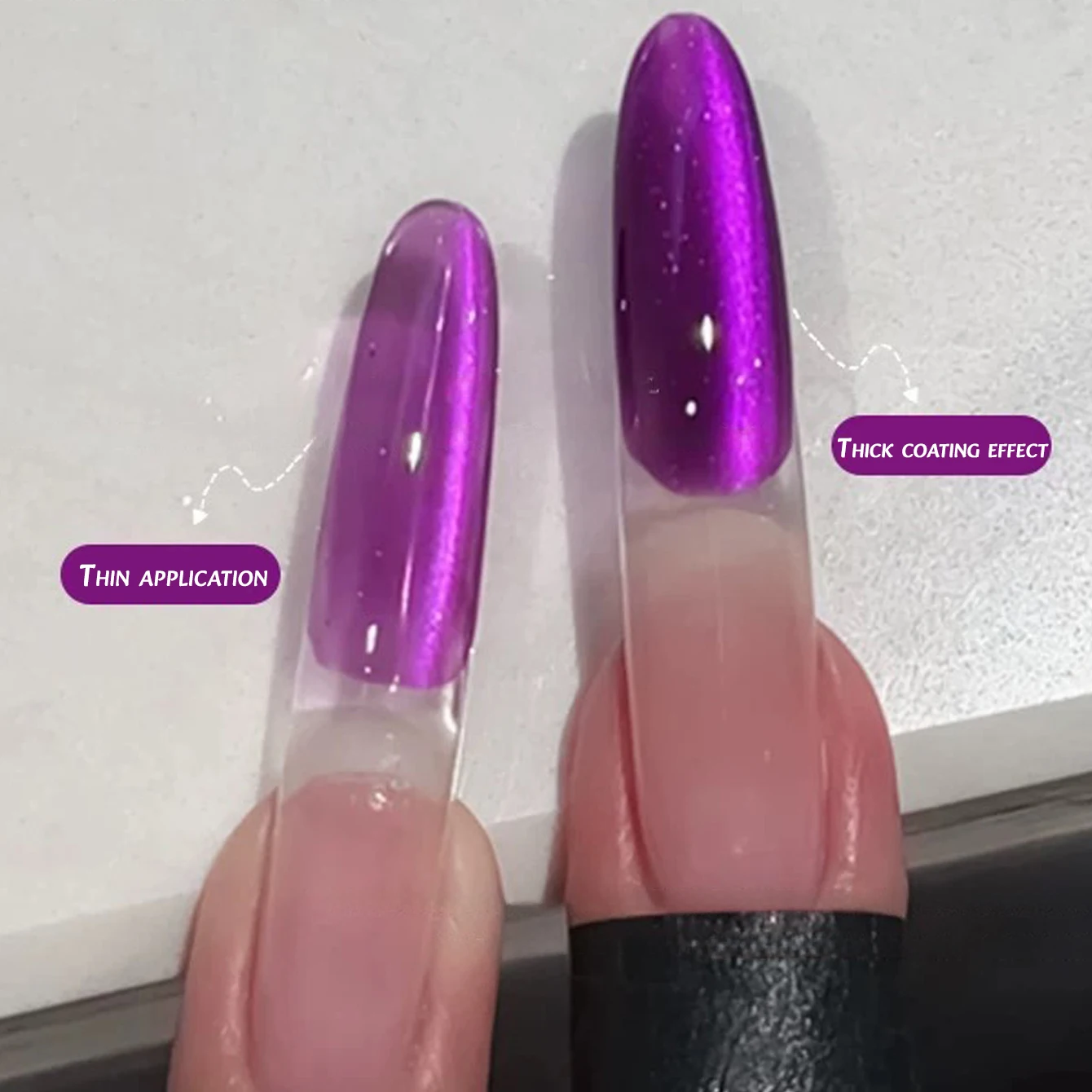 12ML 1PCS Northern Lights Glass Bead Cat's Eye Gel Nail Polish Perfect For Christmas Autumn Nails Nail Art Purple Nails