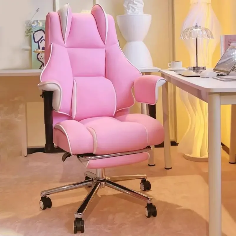 

Girls, E-sports Chair, Home, Adjustable, Dormitory, Lifting, Rotating, Live Broadcast, Pink, Black, White