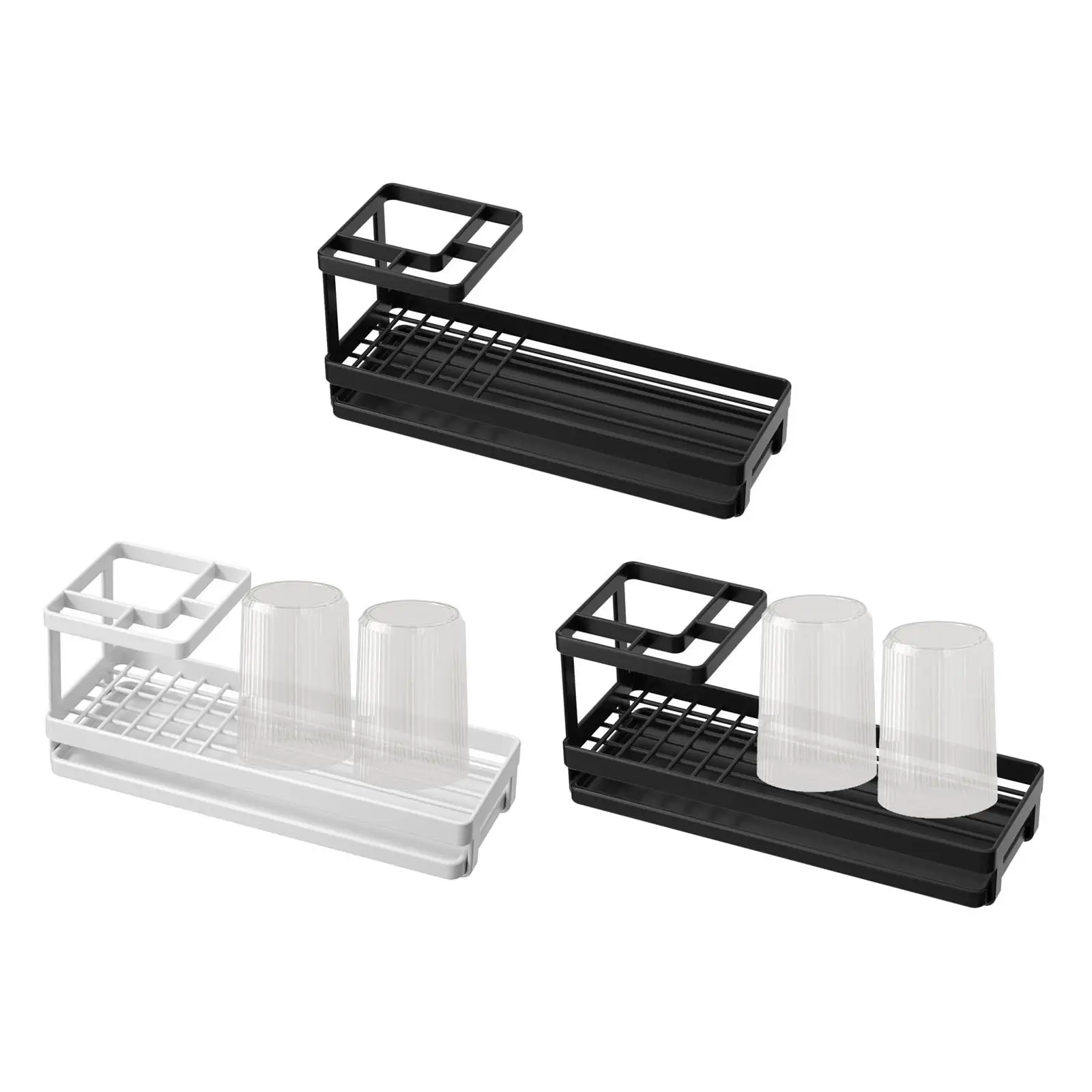 Toothbrush Toothpaste Storage Organizer Storage Stand Nonslip Multifunctional Bathroom Toothbrush Holder Makeup Cosmetics