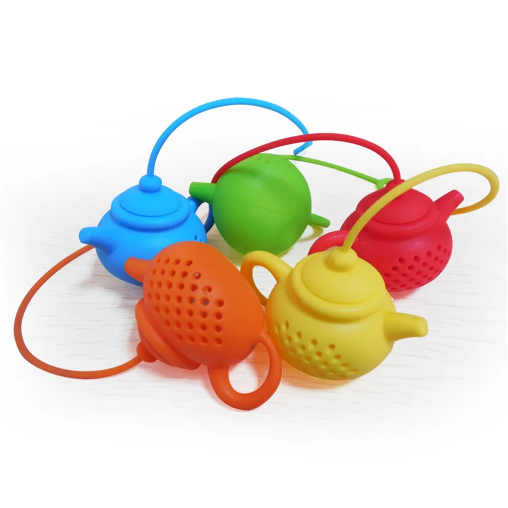 Silicone Teapot-shape Tea Infuser Repeatable Strainer Tea Bag Leaf Filter Diffuser Teaware Creative Gadget Teapot Accessories