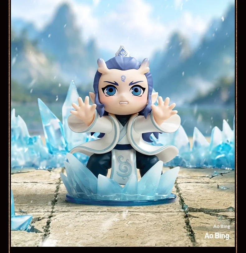 Echte POPMART Ne Zha The Devil's Sea Classic Character Series Figur Blind Box Anime Desktop-Dekoration Ornament Geschenk für Sammler – Detail 7