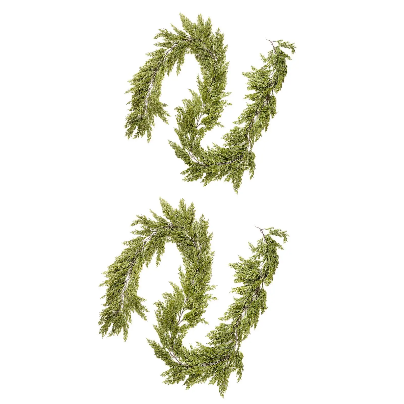 Decoração de vegetação realista de videira com folha de cipreste artificial de Natal