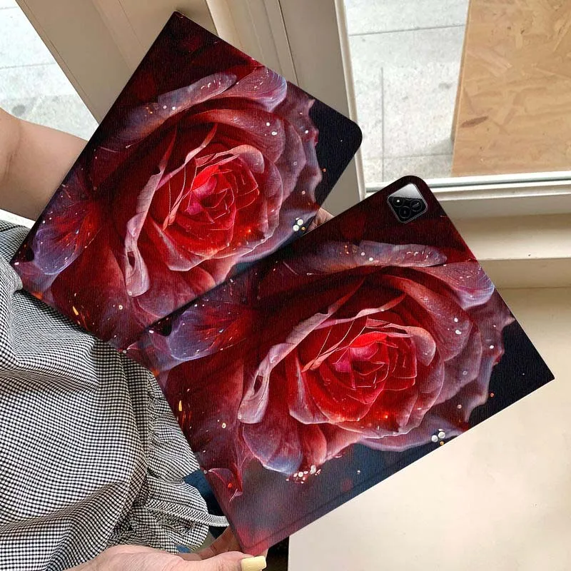 

Red Rose Piano Keys Gift Tablet Case For Xiaomi Redmi Mini Pad SE K 2 4 5 6 7 8 2023 2025 11 8.8 11.2 10.1 Pro