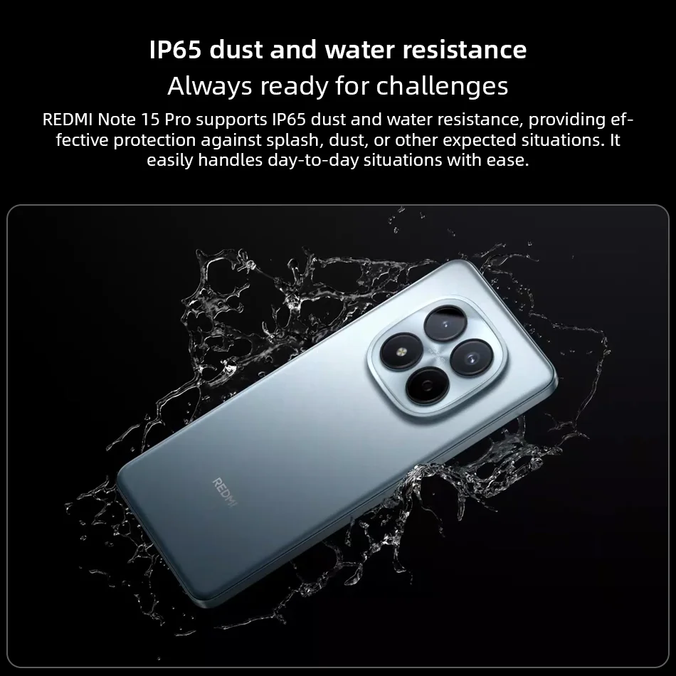 Global Version Xiaomi Redmi Note 15 Pro NFC Smartphone 256GB 512GB 6.77" AMOLED Display 200MP 6500mAh Battery 45W Turbo Charging