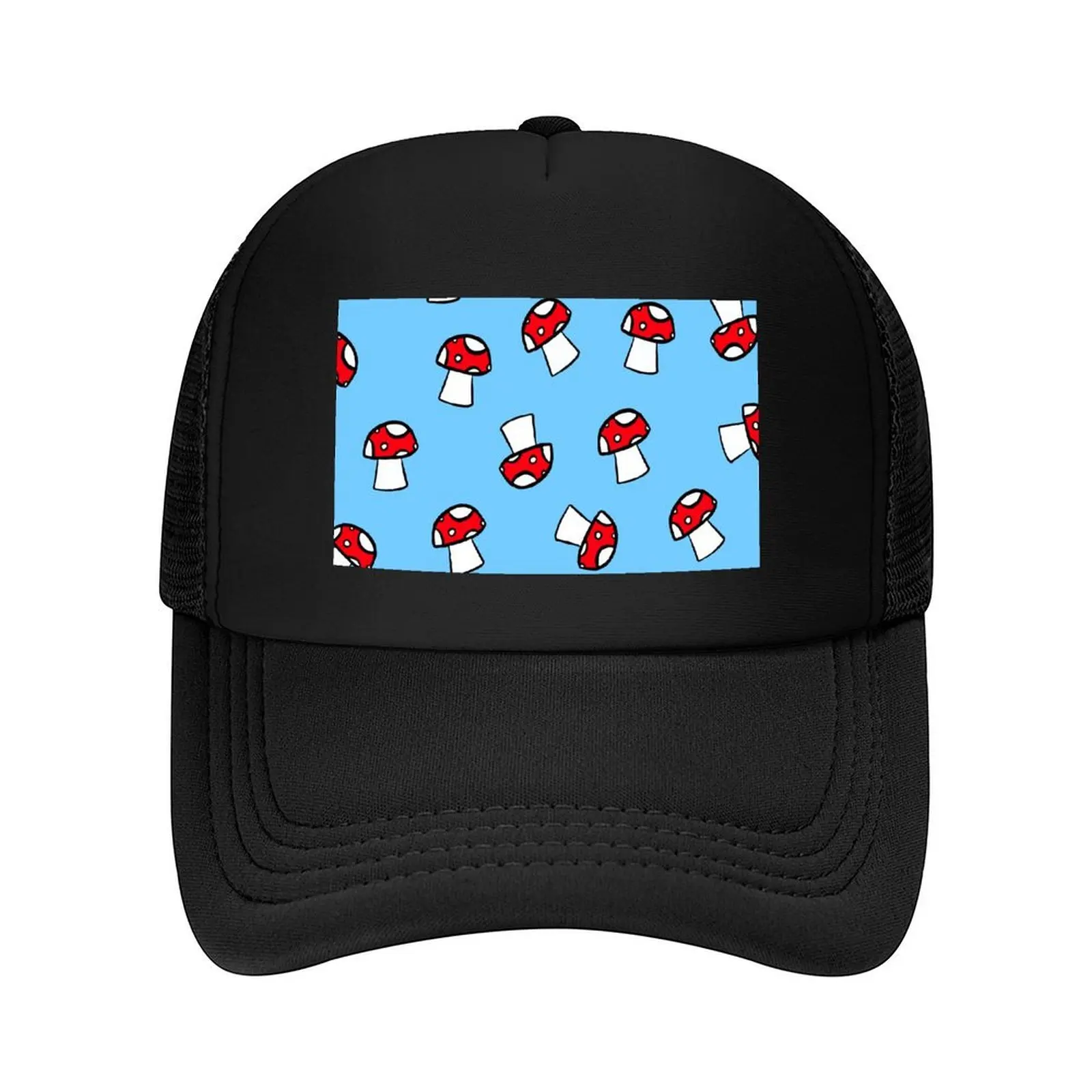 Red and Blue Mushrooms Baseball Cap Visor Hat Beach Luxury man cap Beach Outing Women's Beach Men's