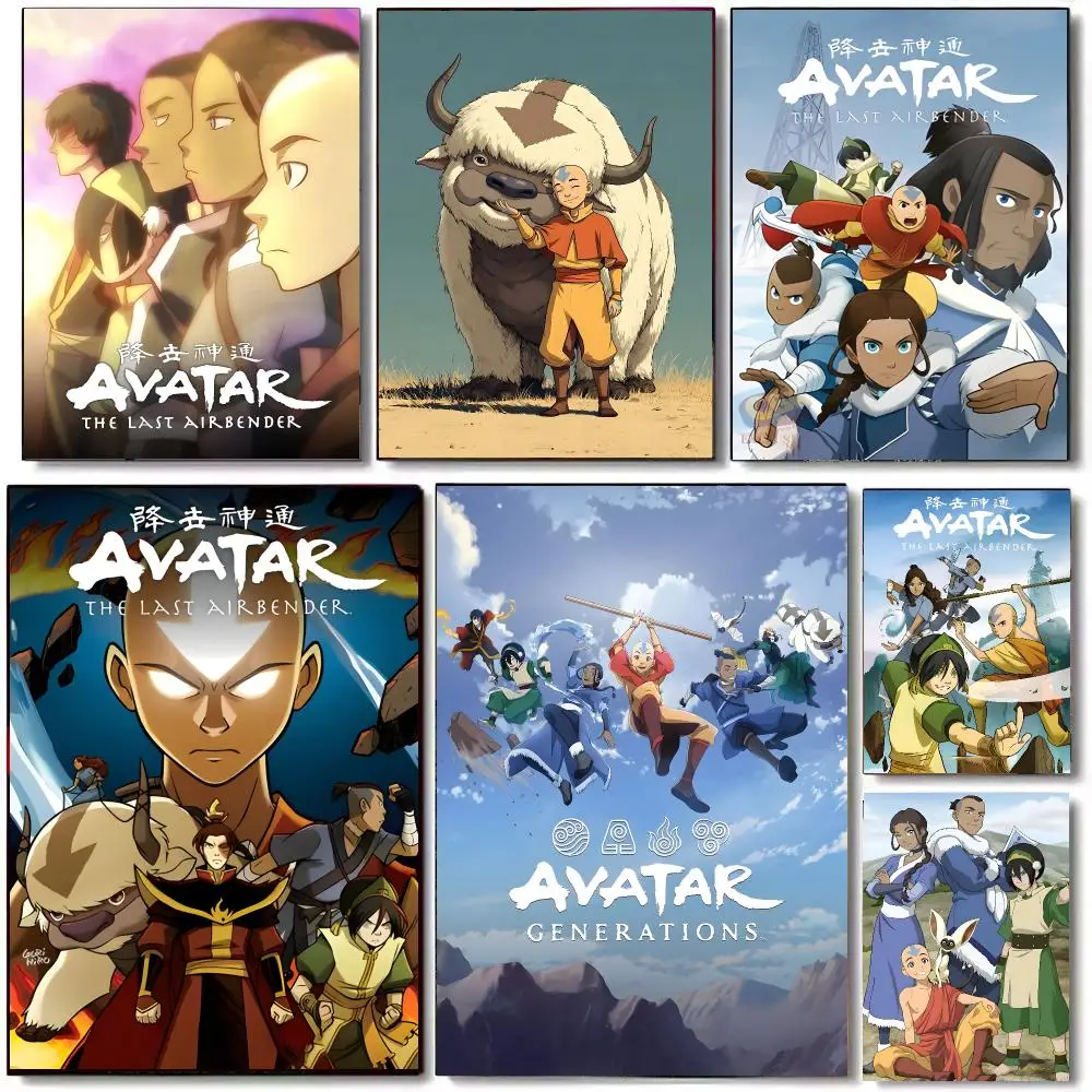 Anime A-Avatar The Last Airbender Poster High Quality Bedroom Living Room Aesthetic Wall Decoration Painting Stickers Gift