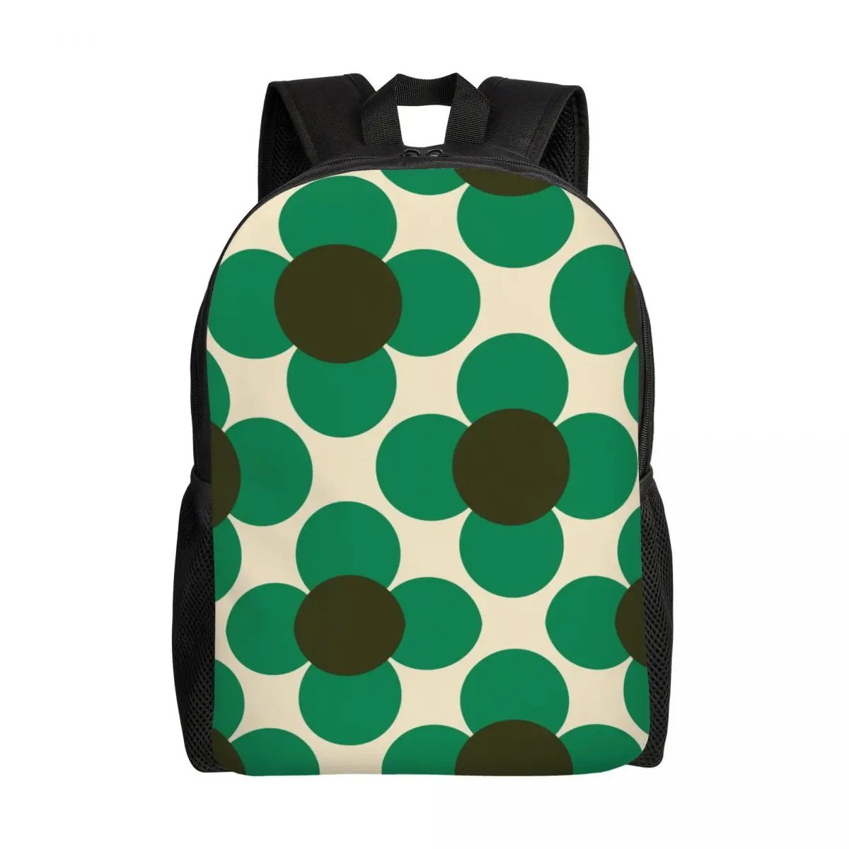 Custom Print Retro Flower Emerald Orla Kiely Backpack for Women Men College School Student Bookbag Fits 15 Inch Laptop Bags