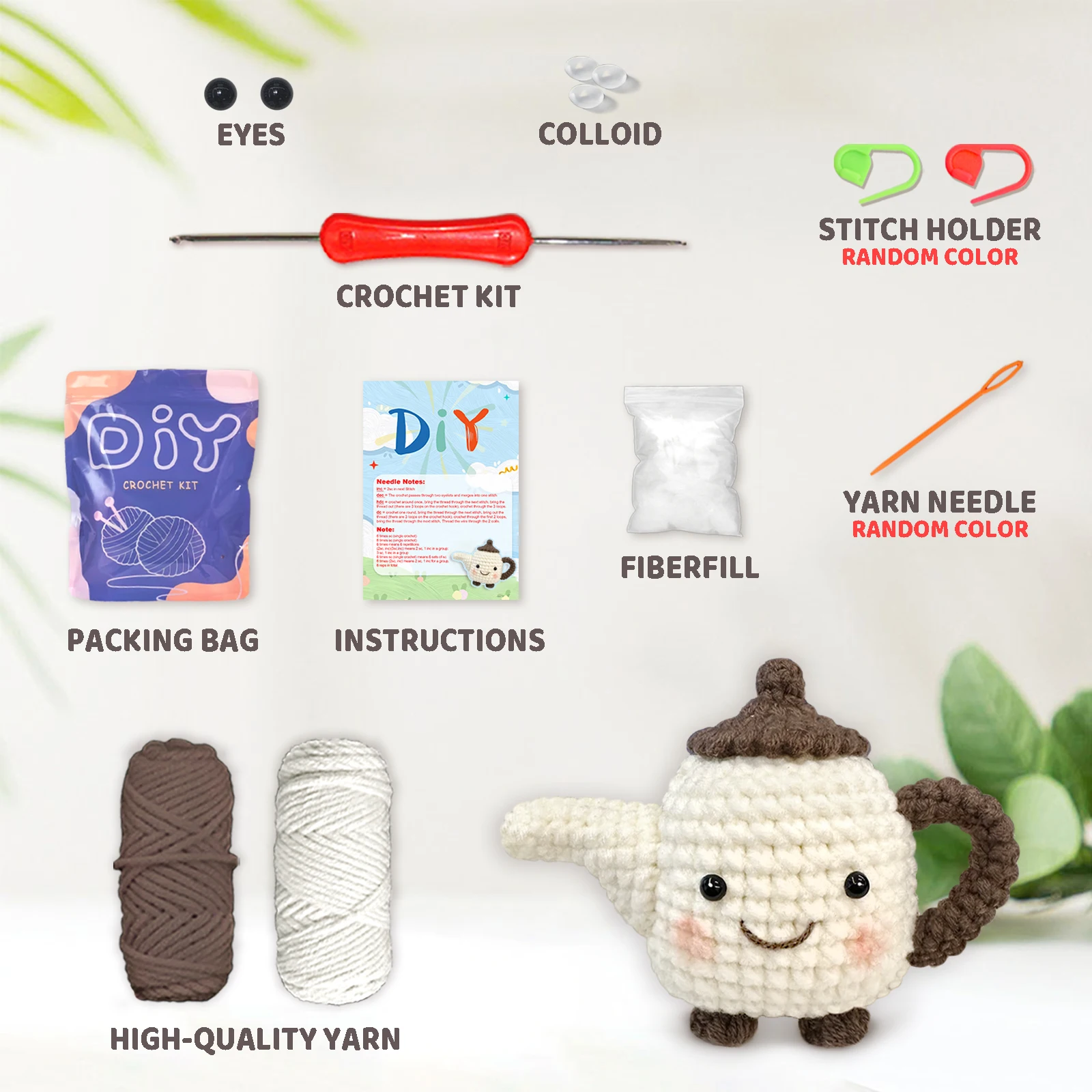 Yamaxin 1 peça kit de crochê d - Art Craft Yarn avaliação e preço