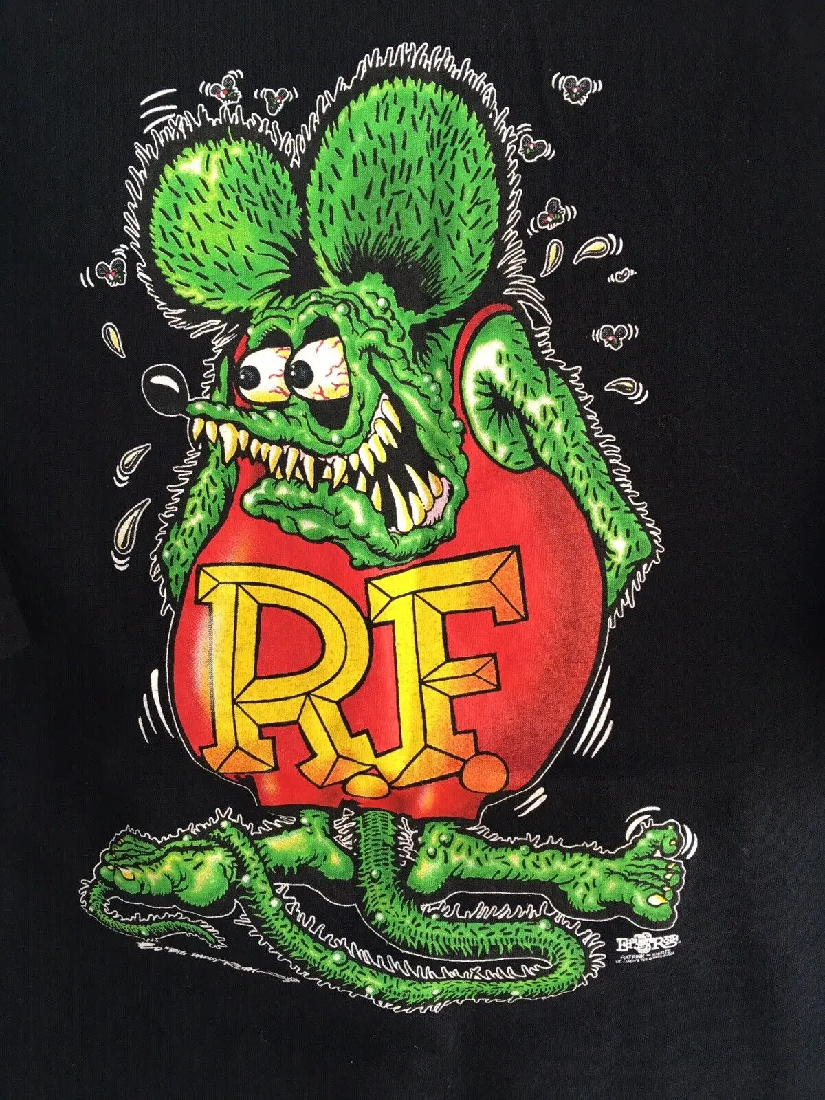 ed big daddy roth rat fink 2008 black t-shirt sz XXLarge green rat