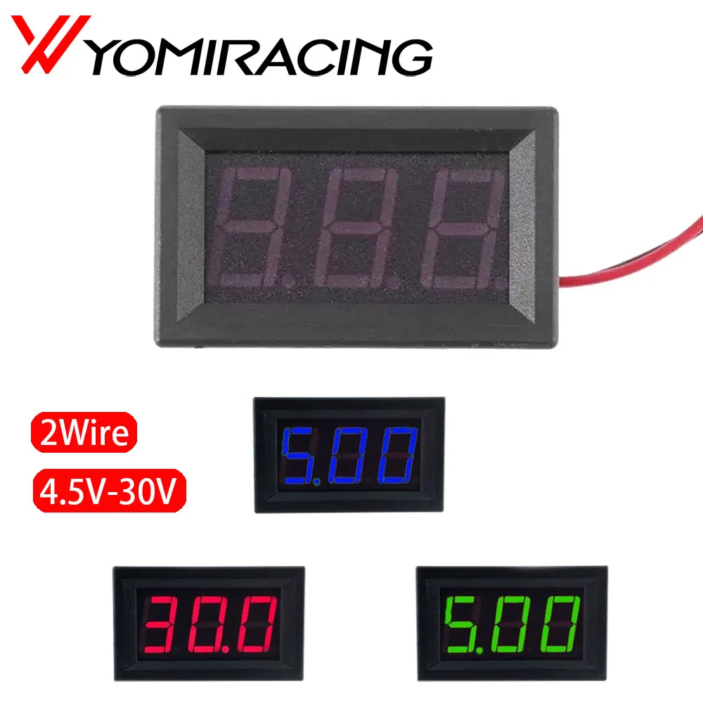 Mini Digital Voltmeter DC 4.5V to 30V Digital Voltmeter Voltage Panel Meter For 6V 12V 24V Electromobile Motorcycle Car 0.56 ''