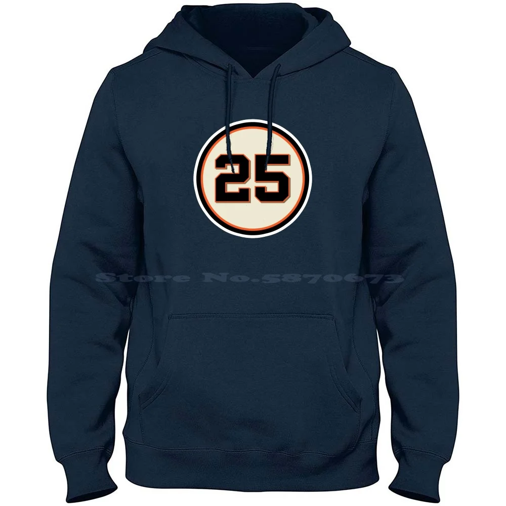 Sf 25 100% Baumwolle Hoodie T-Shirt San Francisco SF Riesen Baseball Jäger Pence Barry Bonds Madison Bum garner Bumgärtner Buster