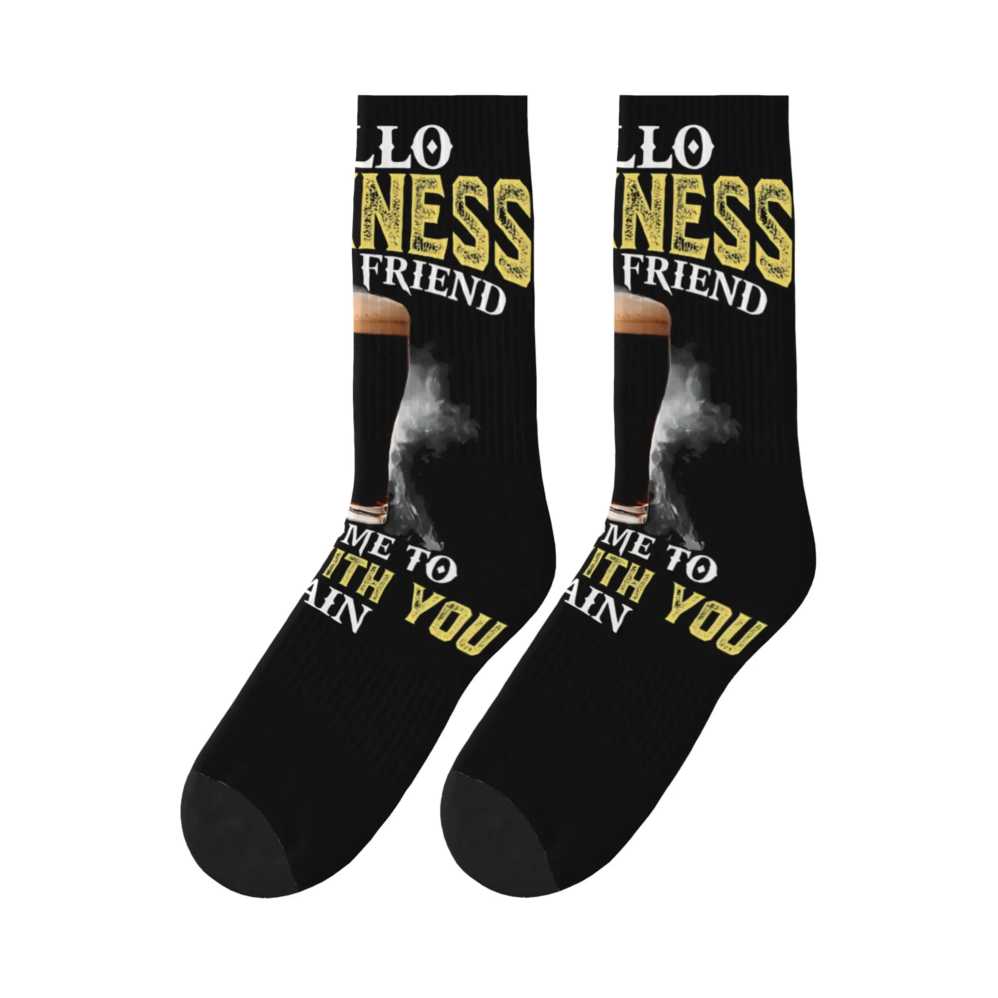 

Hello Darkness My Old Friend Ive Come To Drink With You Again Stockings Men Socks Medium Soft Socks Autumn Anti Skid Socks