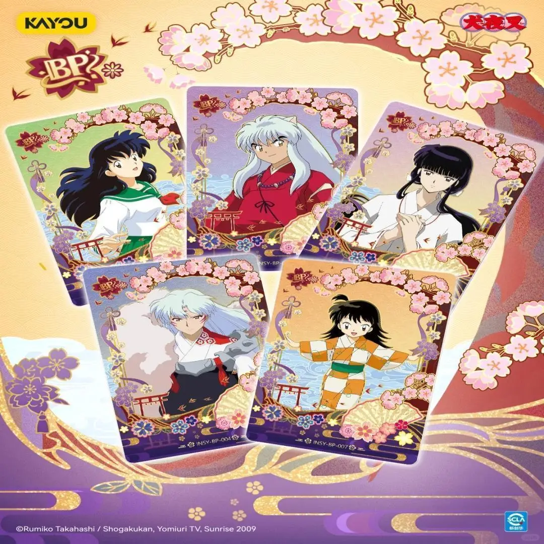 Kayou genuíno cartão inuyasha alma jade viagem jogo coleção cartão animação dos desenhos animados periféricos brinquedos das crianças presente