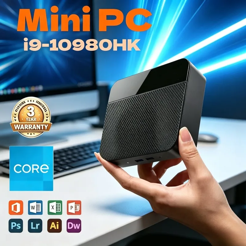 2026 New Slim Pro Mini PC Gaming Intel Core i9 10980HK 16GB RAM 1TB 2TB SSD Portable Computer BT5.2 WiFi6 Office Gamer PC