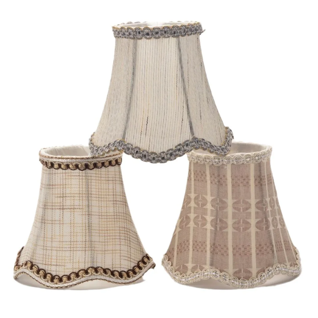Handmade Classic Linen Gauze Lampshade Clip-on Bulb Lampshade Candle Lamp Crystal Lamp Accessories