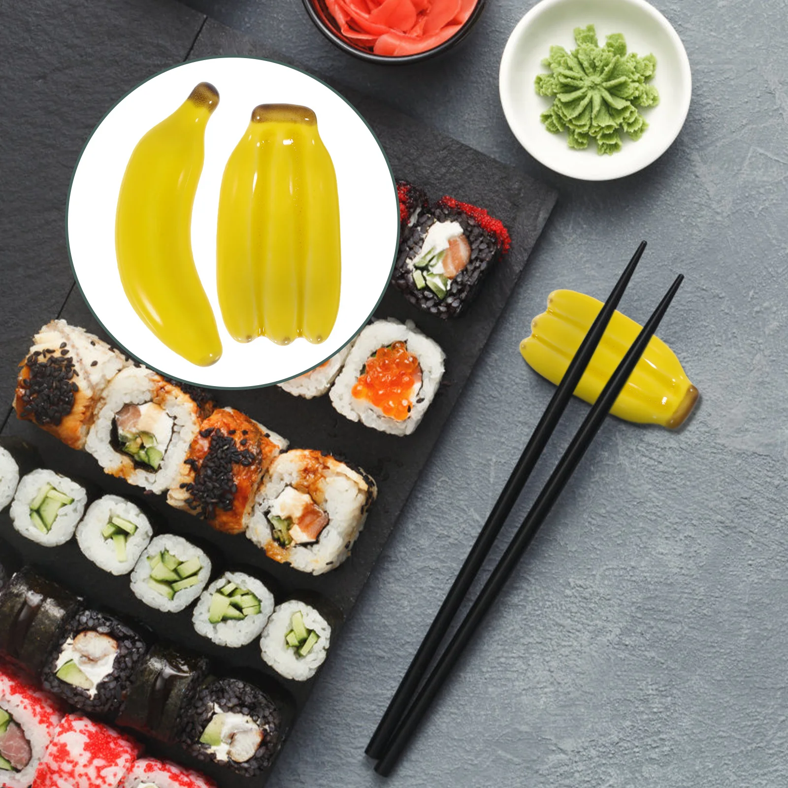 Ceramic Banana Style Chopsticks Rests Elegant Dinner Table Decoration Chic Utensil Organizer for Home Kitchen