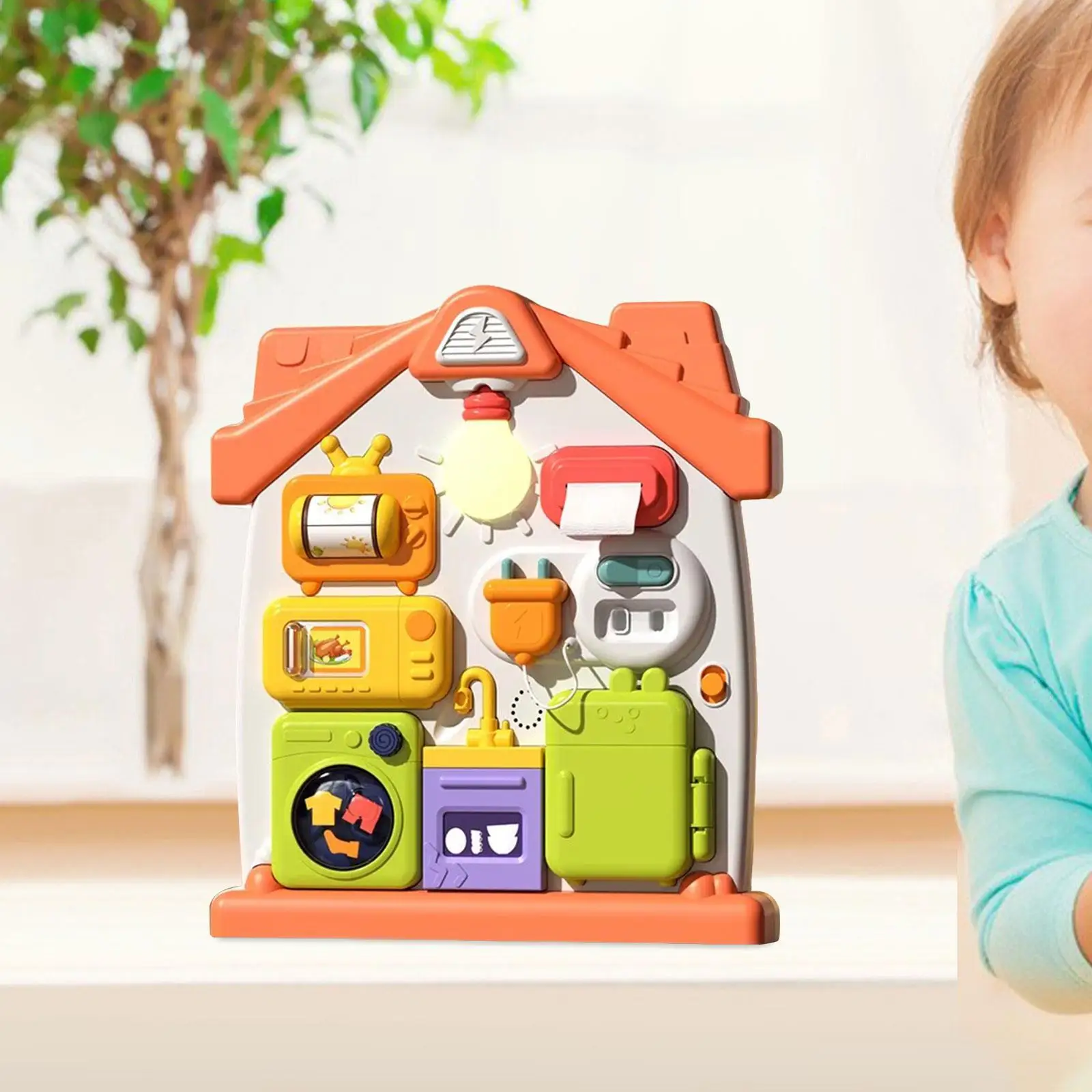 

Busy Board Preschool Learning Travel Toy Travel Toy Early Learning Sensory Toy for Gifts Kids Preschool Boys Girls Activities
