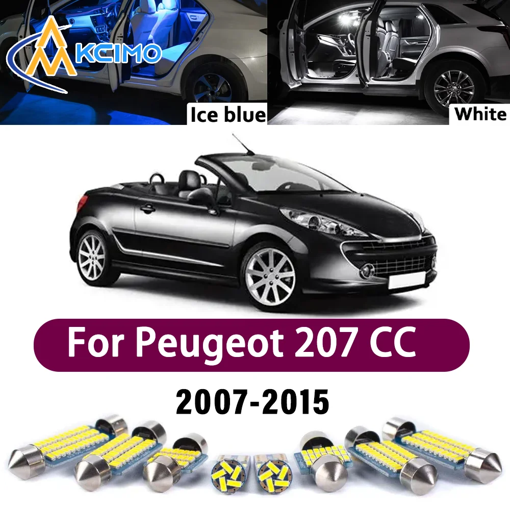 

Error Free LED Interior Light Kit for Peugeot 207 CC 207CC 2007-2015 Premium Bright Dome Trunk Mirror Reading Lamps Canbus