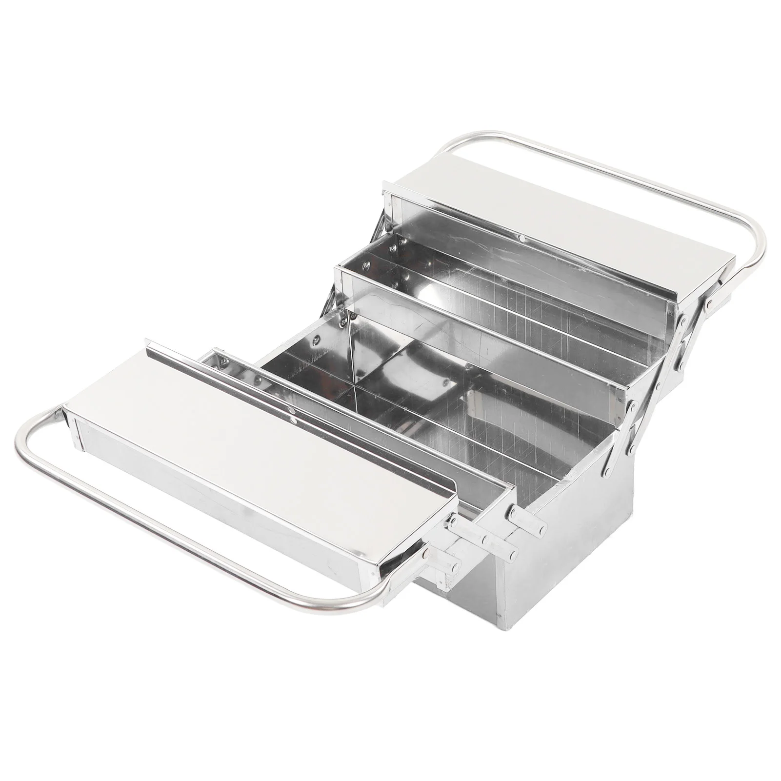 Cantilever Tool Box Portable Easy To Clean 3 Layer 5 Tray Safe Cantilever Tool Box Organizer with Keyhole for Auto Maintenance